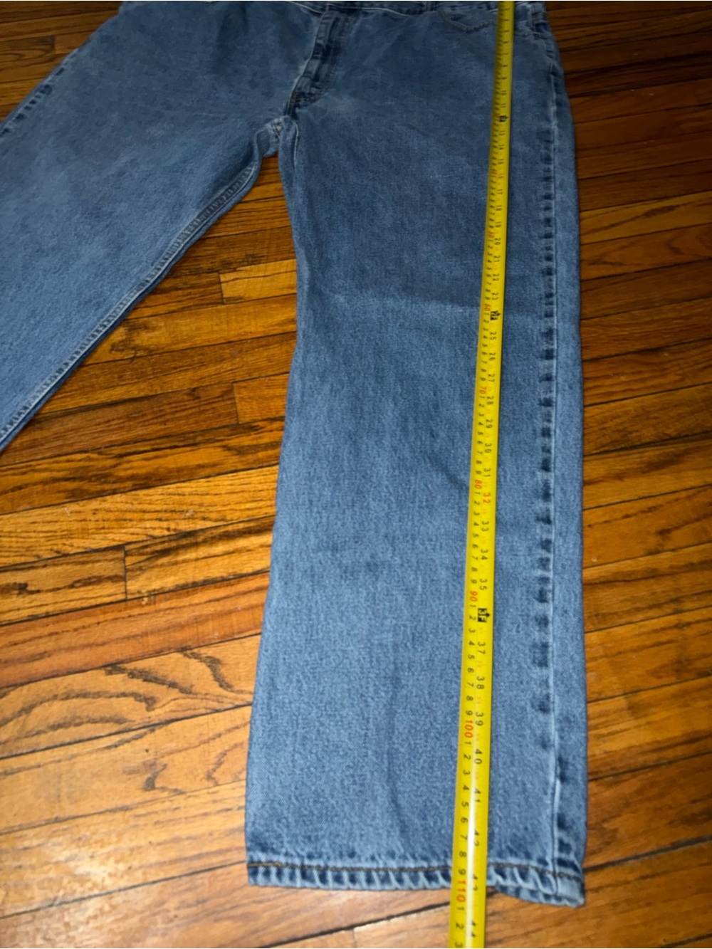 Levi’s 550 Jeans Men’s W46 Light Wash Relaxed Fit Straight Leg 90s Y2K - Picture 7 of 13